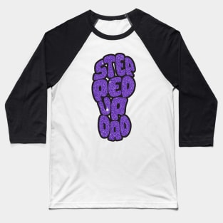 Step Dad Fathers Day Gifts - Purple Glitter Baseball T-Shirt